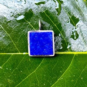NWOT - Lapis Lazuli pendant, sterling silver, double sided, small